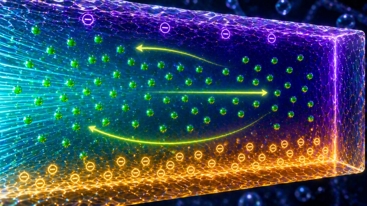 Schematic from 'Controlling particle dynamics in dead-end channels via boundary effects' — particles confined within a channel cross-section.